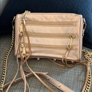 Rose Gold Rebecca Minkoff 3 zip Purse